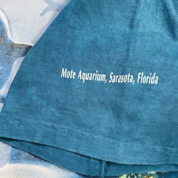 Wild Gear Mote Aquarium All Over Shark Graphic Tee T Shirt Men's XXL Jaws Turtle - Picture 8 of 10